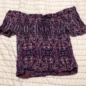 Off the shoulder purple top